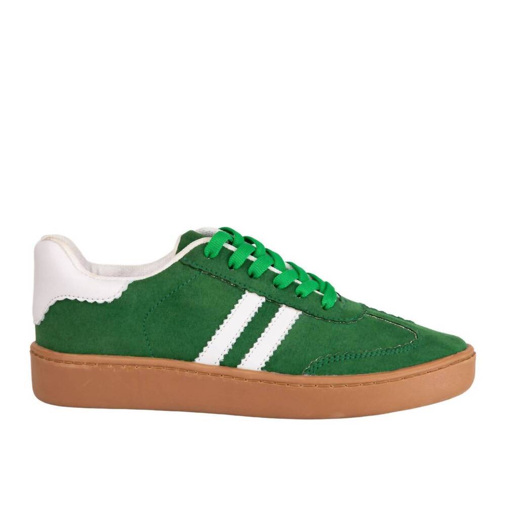 NEW MAKER'S women's miel 75 lace up sneakers in green